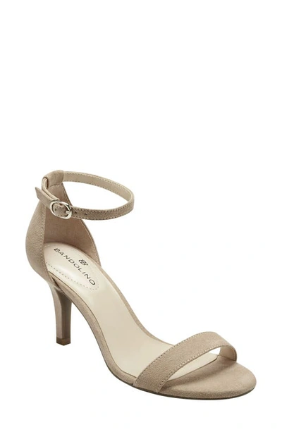 Shop Bandolino Madia Ankle Strap Sandal In Nude Fabric