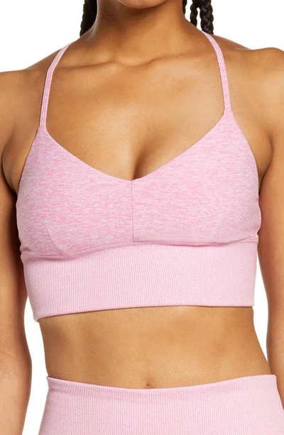 Alo Yoga Alosoft Lavish Bra - Macaron Pink Heather - XS by Alo Yoga