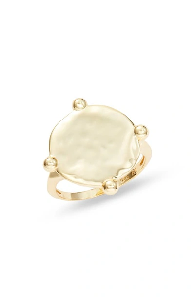Shop Argento Vivo Sterling Silver Compass Ring In Gold