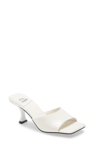 Shop Jeffrey Campbell Mr-big Slide Sandal In White Patent Leather