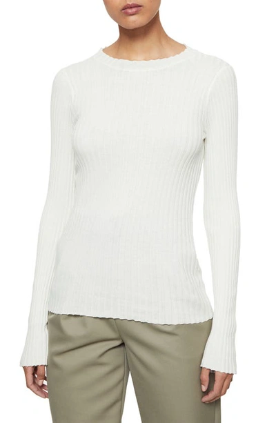 Shop Anine Bing Cecilia Rib Sweater In Ivory