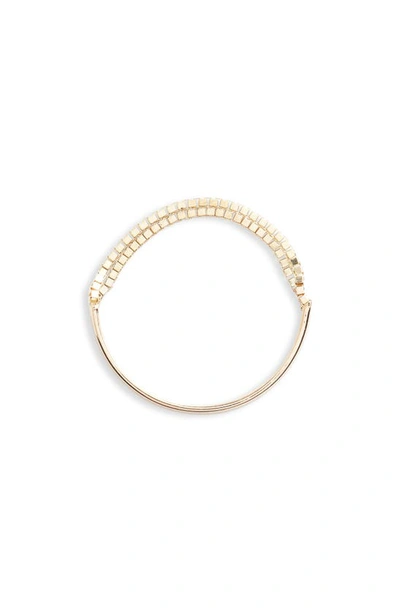 Shop Poppy Finch Double Box Chain Band Ring In Yellow Gold