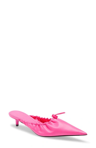 Shop Balenciaga Scrunch Mule In Fluo Pink