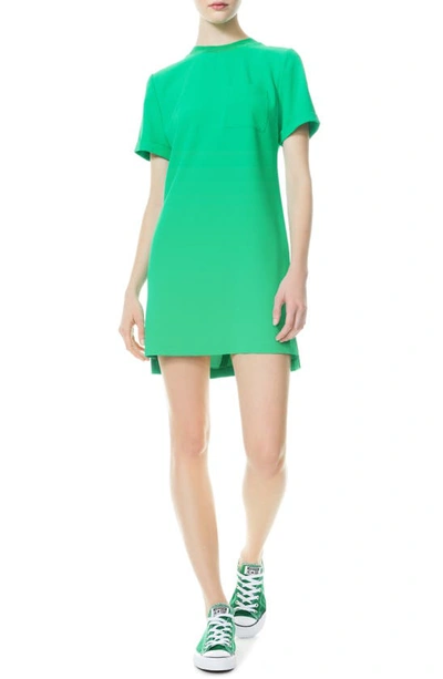 Shop Alice And Olivia Catalina T-shirt Dress In Mint Kelly