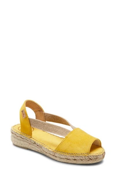 Shop Toni Pons Ella Espadrille Sandal In Yellow Suede