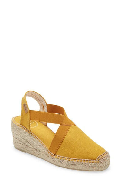 Shop Toni Pons 'ter' Slingback Espadrille Sandal In Yellow Fabric