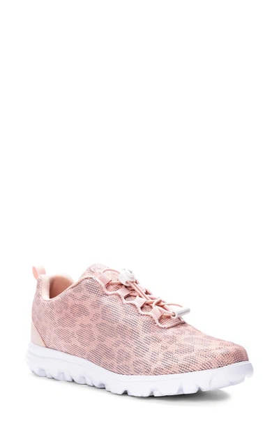 Shop Propét Travelactiv Safari Sneaker In Pink Fabric