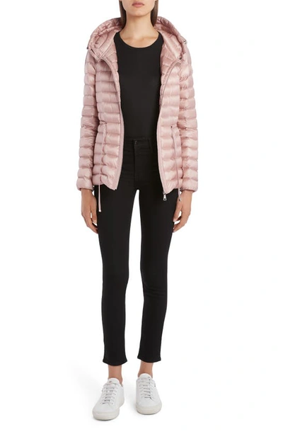 Shop Moncler Raie Tie Waist Water Resistant Lightweight Down Puffer Jacket In 510 Pink
