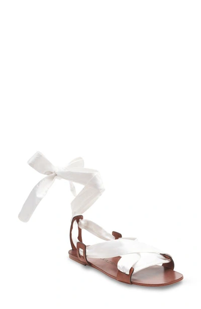 Shop Bcbgmaxazria Connie Lace-up Sandal In White