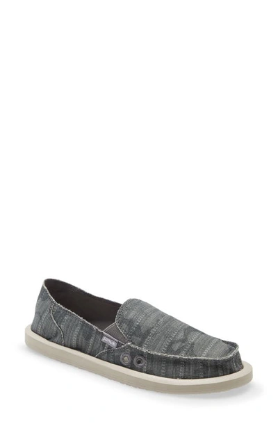 Shop Sanuk Donna Camo Slip-on Sneaker In Charcoal