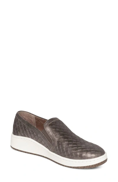 Shop Aetrex Kenzie Slip-on Sneaker In Bronze Leather
