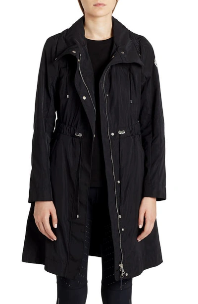 Shop Moncler Malachite Hooded Rain Jacket In Black