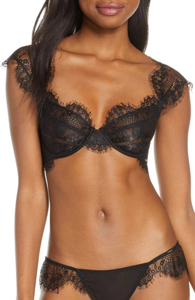 Shop Bluebella Marina Cap Sleeve Underwire Bra In Black