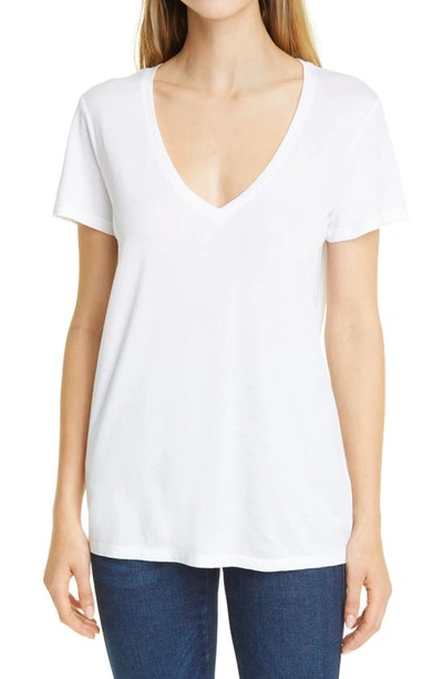 Shop Club Monaco Mahssa V-neck T-shirt In White
