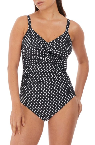 Shop Fantasie Santa Monica Underwire One-piece Swimsuit In Black & White