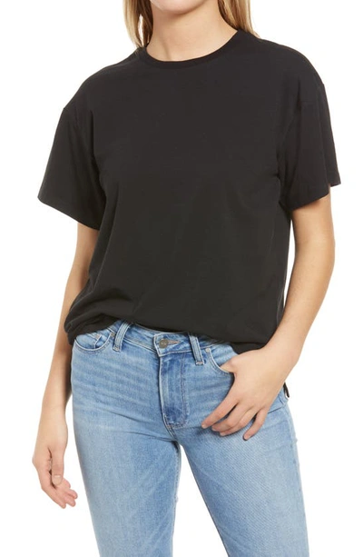 Shop Afrm Bacio Oversize Tunic T-shirt In Noir