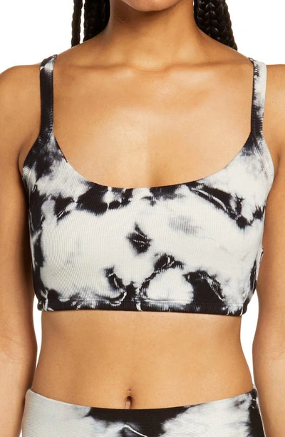 Shop Year Of Ours Sleep Bralette In Black Tie Dye