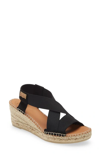 Shop Toni Pons Tina Espadrille Wedge Sandal In Black Fabric