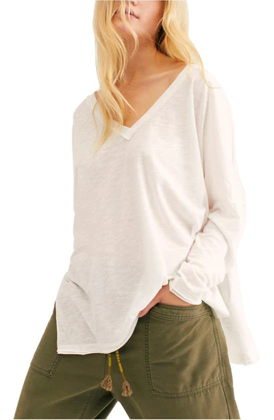 Shop Free People We The Free On My Mind V-neck Shirt In White