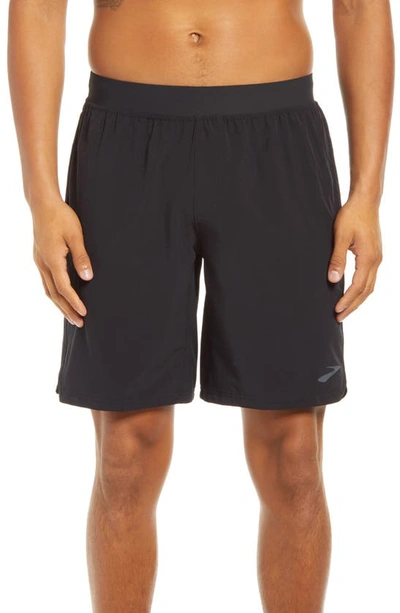 Shop Brooks Equip Shorts In Black