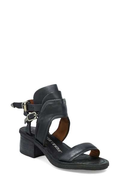 Shop As98 Kipp Ankle Strap Sandal In Black Leather