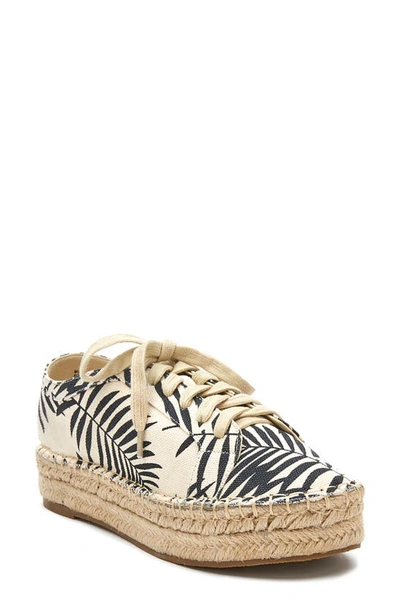 Shop Coconuts By Matisse Miami Espadrille Sneaker In Black Palm Canvas