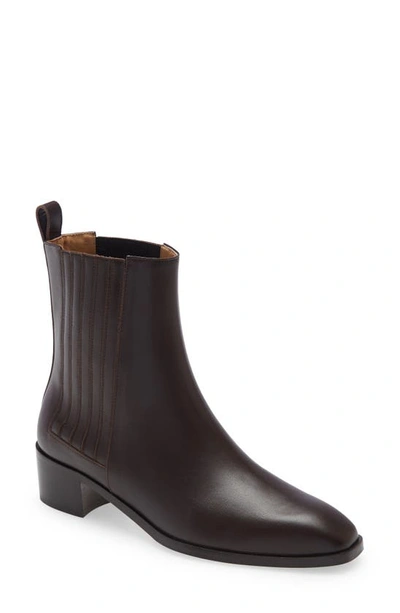 Shop Aeyde Neil Chelsea Boot In Chocolate