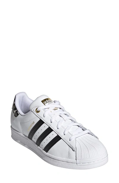 Shop Adidas Originals Superstar Sneaker In White/ Core Black/ Gold Met
