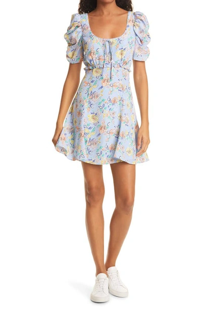 Shop Likely Lana Floral Dress In Periwinkle Multi