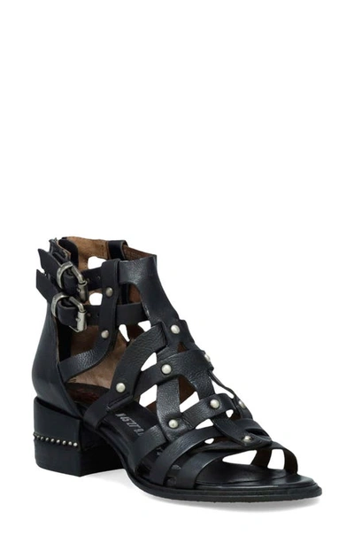 Shop A.s.98 Maeve Block Heel Sandal In Black Leather