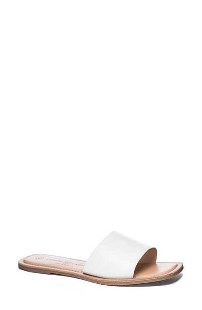 Shop Chinese Laundry Regina Slide Sandal In White Leather