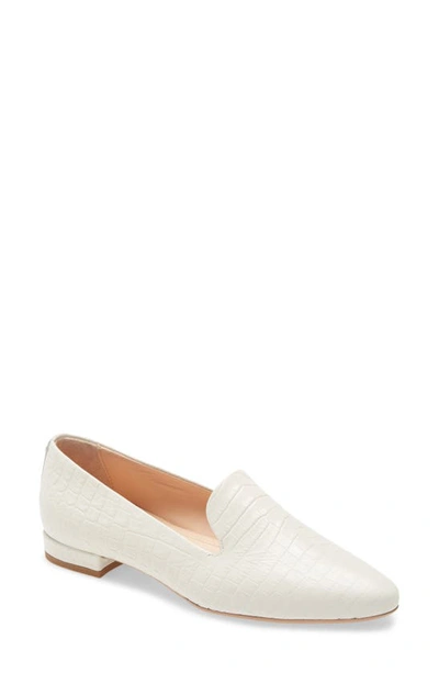 Shop Agl Attilio Giusti Leombruni Embossed Venetian Loafer In Off White