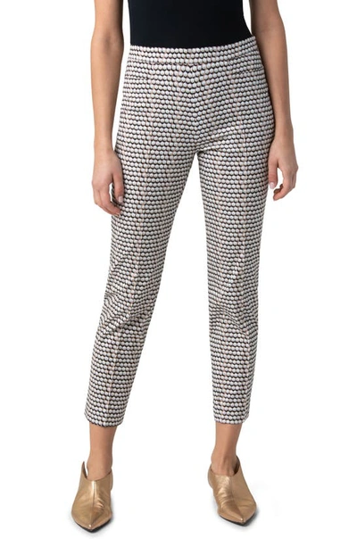 Shop Akris Punto Franca Parasol Print Ankle Pants In Cream-light Taupe