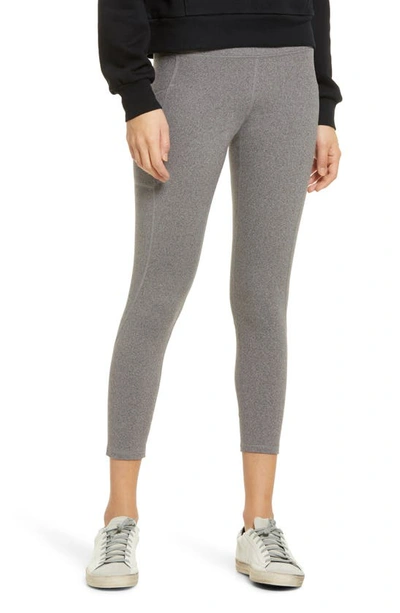 Shop Hue Active Pep Talking Skimmer Pocket Performance Leggings In Gray