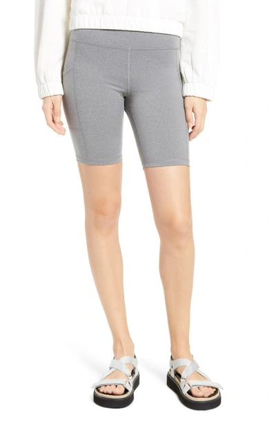 Shop Hue Active Pep Talking Pocket Performance Bike Shorts In Still Grey