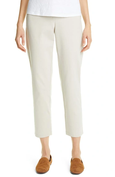 Shop Eileen Fisher Slouchy Ankle Pants In Chalk