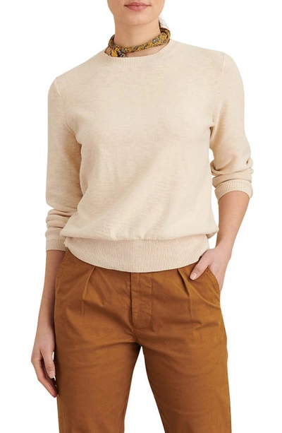 Shop Alex Mill Button Detail Cotton & Linen Sweater In Ivory