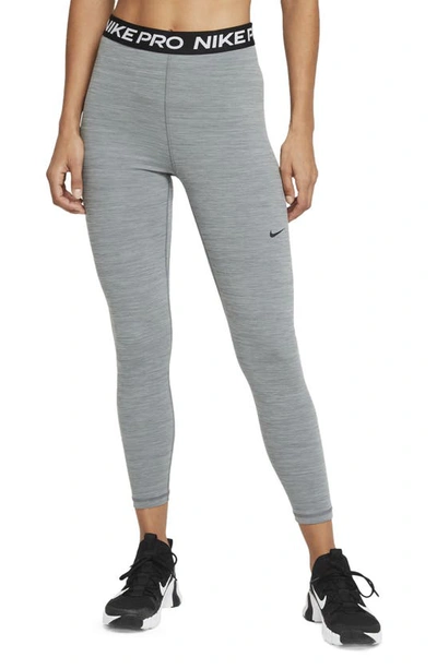 Shop Nike Pro 365 High Waist 7/8 Leggings In Smoke Grey/ Heather/ Black