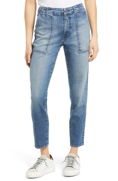 Shop Ag Caden Fatigue Ankle Denim Trousers In Blue Tail