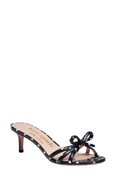 Shop Kate Spade Swing Sandal In Black/ French Cream Leather