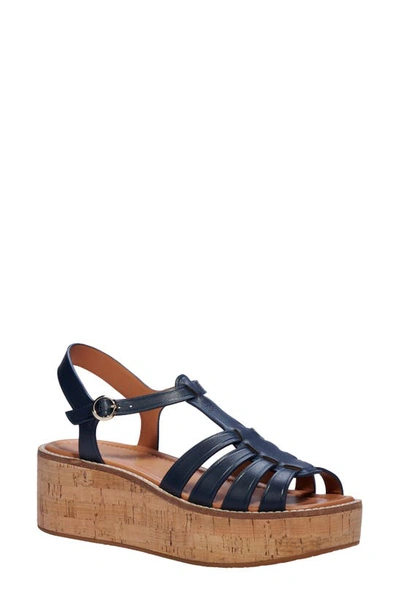 Shop Kate Spade Mabel Sandal In Blazer Blue Leather