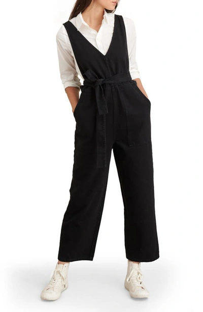 Shop Alex Mill Ollie Upcycled Denim Overalls In Black