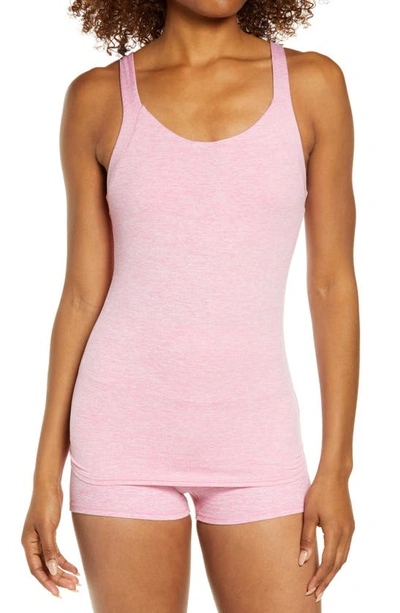 Shop Alo Yoga Soft Complete Tank In Parisian Pink Heather