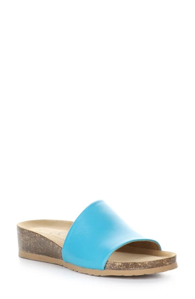 Shop Bos. & Co. Lux Slide Sandal In Aqua Nappa
