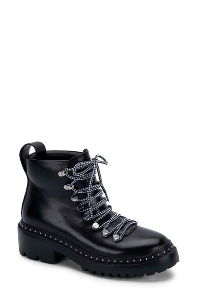 Shop Blondo Chrissy Waterproof Hiker Boot In Black Leather