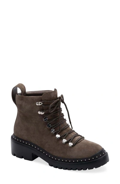 Shop Blondo Chrissy Waterproof Hiker Boot In Dark Taupe Suede