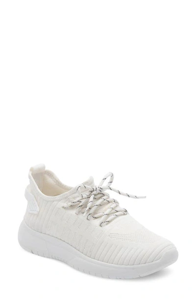 Shop Blondo Kamie Waterproof Knit Sneaker In White Knit