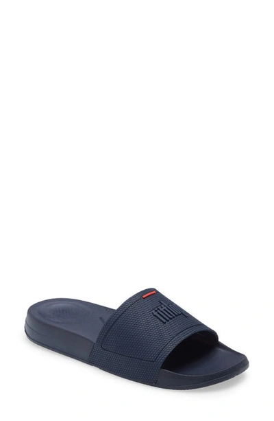 Shop Fitflop Iqushion™ Waterproof Slide Sandal In Midnight Navy