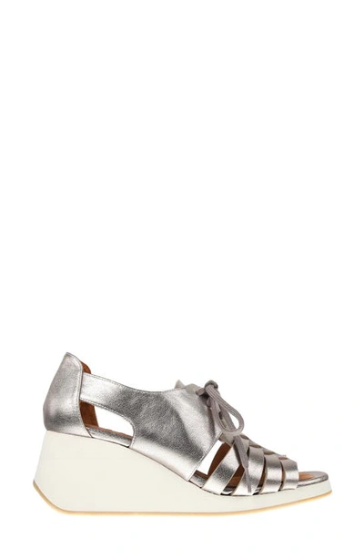 Shop Chie Mihara Lala Wedge Sandal In Plata