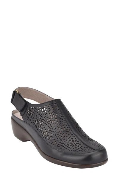 Shop Easy Spirit Dawn Slingback Clog In Black Leather